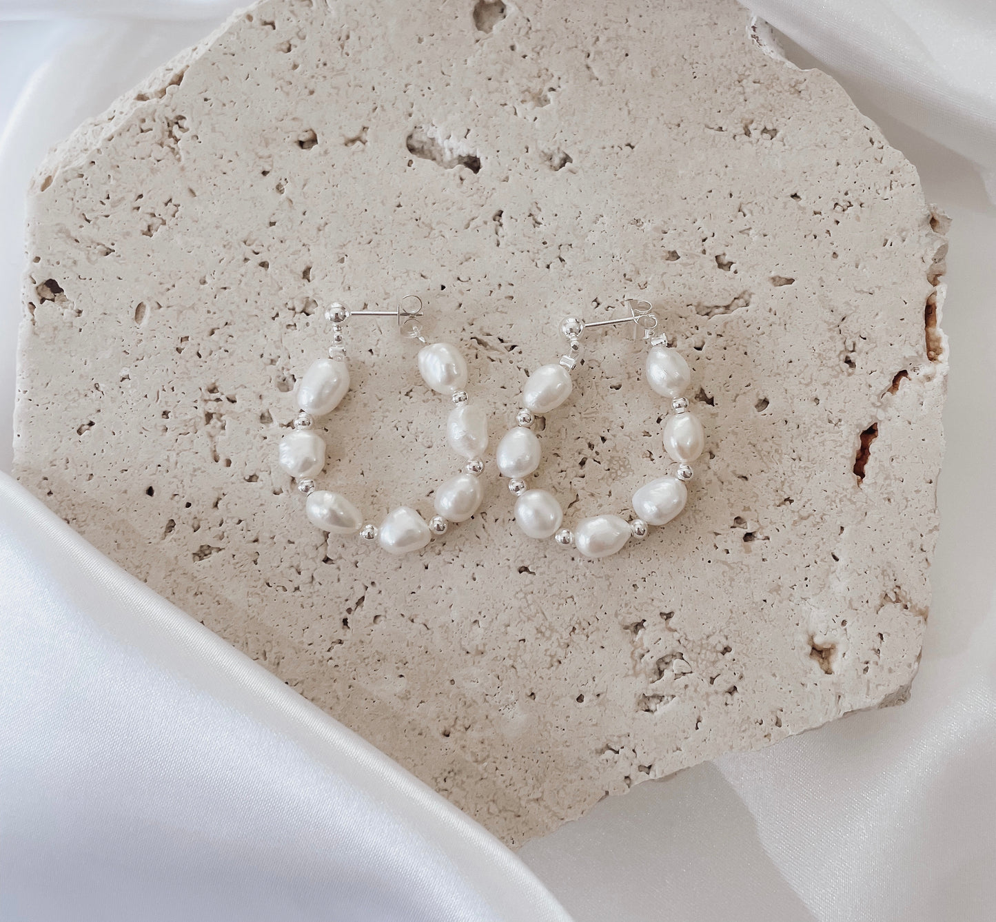 Leilani - Gold & Silver Pearl Drop Earrings