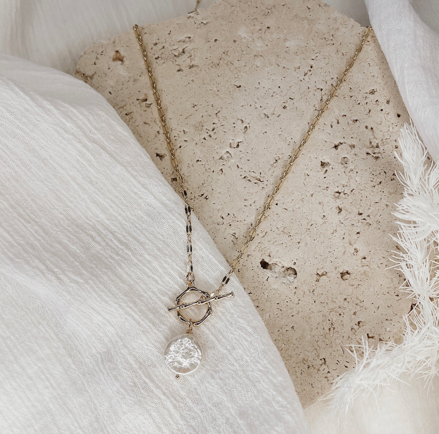 Malana - Gold or Silver Plated Pearl Necklace