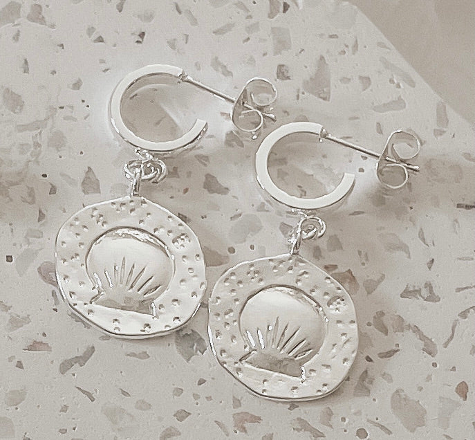 Lei - Gold or Silver Plated Hoop Earrings