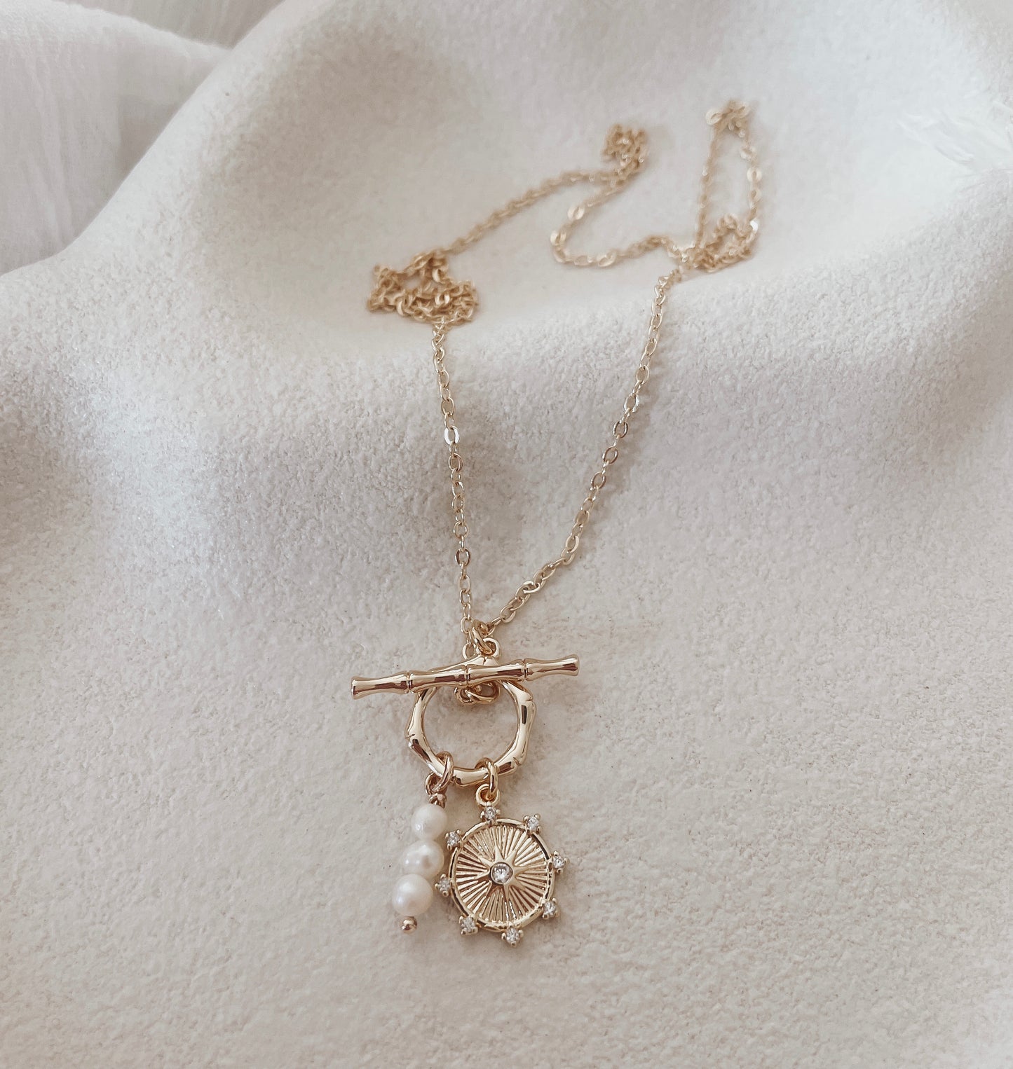 Malia - Gold or Silver Plated Pearl Necklace