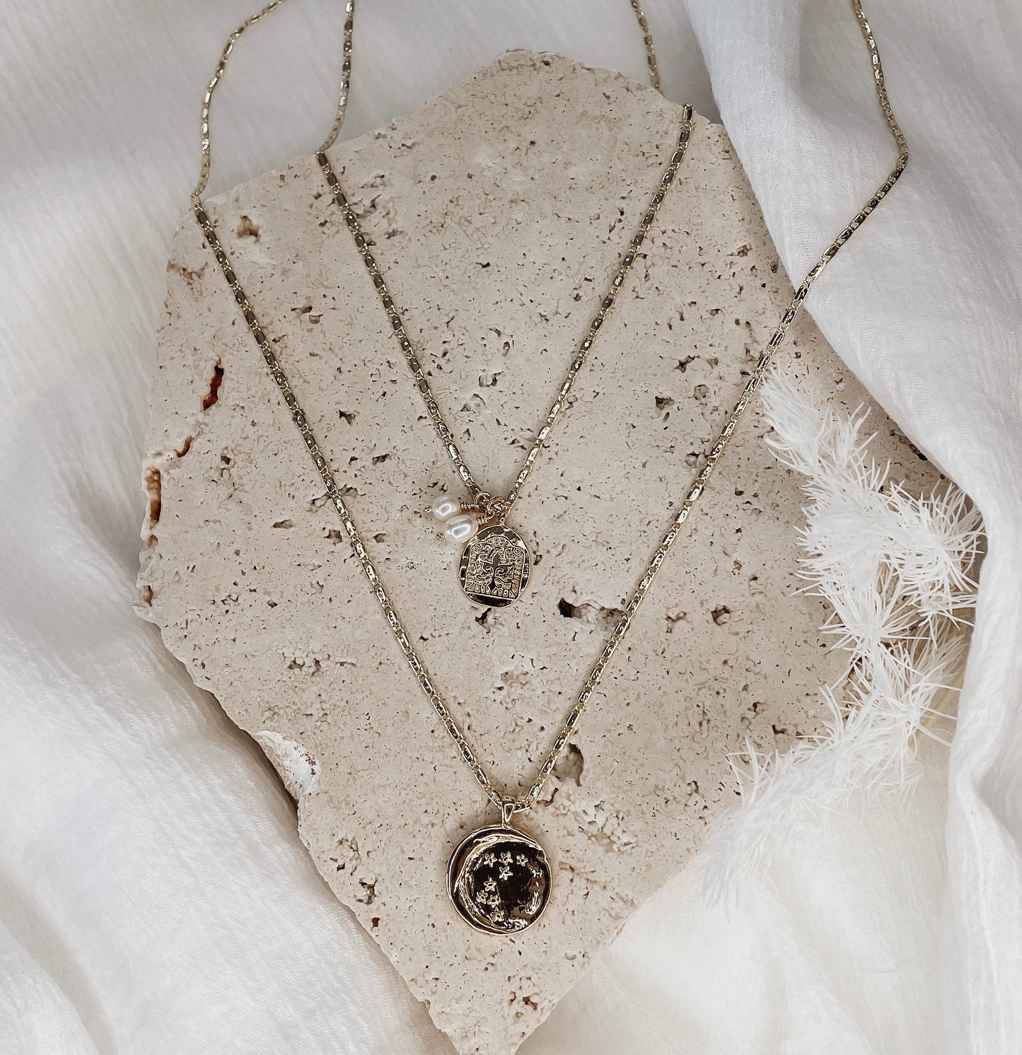 Fleur - Gold or Silver Plated Pearl Necklace