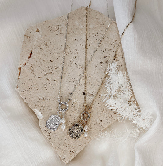 Kalea - Gold or Silver Plated Pearl Necklace