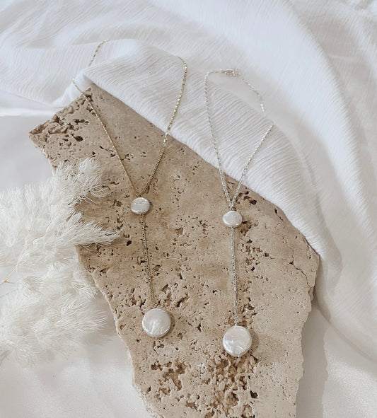 Kalena - Gold or Silver Plated Pearl Necklace