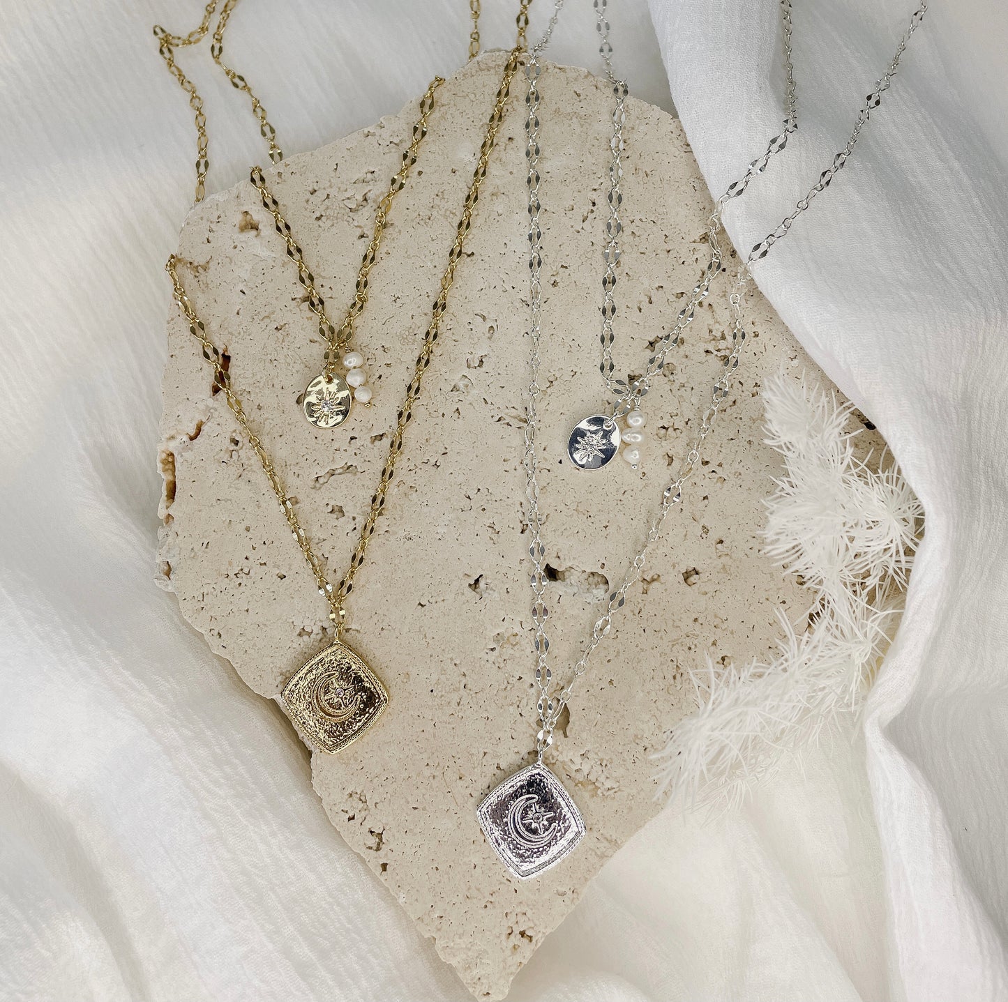 Noelani - Gold or Silver Plated Pearl Necklace