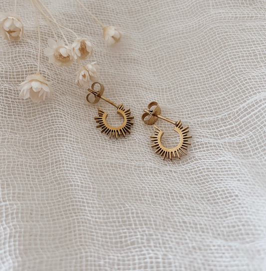 Momi - Gold Stainless Steel Stud Earrings